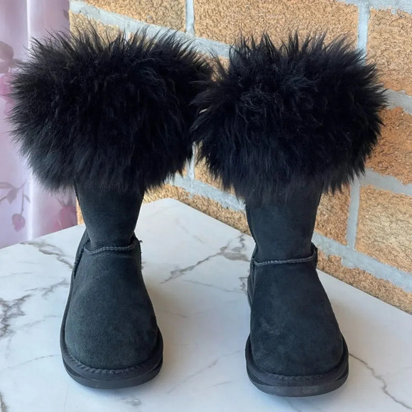 Australia Luxe Women's Foxy Shearling Short Boots in Black size 6 - Picture 3 of 8